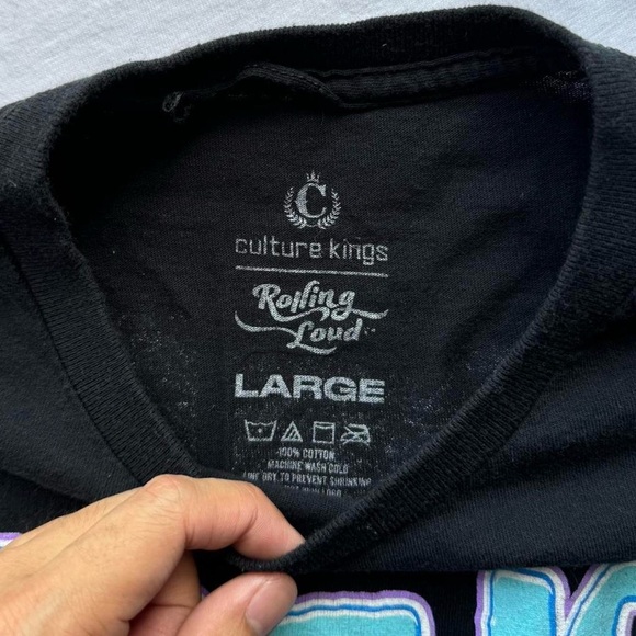 Rolling Loud Miami x Culture Kings Tour Graphics Black Tee Shirt - Picture 6 of 6
